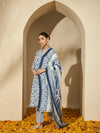 Floral Printed V Neck Straight Kurta Trouser With Dupatta