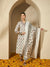 Pearl Garden Floral Printed White Lace Kurta Set with Dupatta