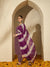 Mulberry Muse Purple & Beige Printed V-Neck Kurta Set with Dupatta