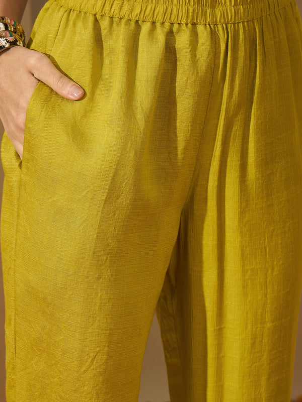 Embroidered Three Quarter Sleeves Kurta Trouser & Dupatta