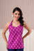 Magenta Printed Halter Neck Top