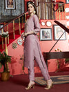 Lavender WhisperSilk Blend Kurta Pant with Dupatta Set