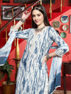 Serene Bloom White & Blue Cotton Printed Kurta Pant with Dupatta Set Ethnic Wear for Women