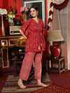 Crimson Trail Floral Printed Cotton Co-ord Set for Women Elegant Everyday Wear