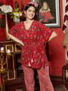 Crimson Trail Floral Printed Cotton Co-ord Set for Women Elegant Everyday Wear