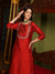 Ethnic Motif Embroidered Straight Zari Kurta & Trouser With Dupatta