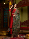 Ethnic Motif Embroidered Straight Zari Kurta & Trouser With Dupatta
