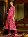 RangrezaBandhej Printed Kurta Pant Dupatta Set
