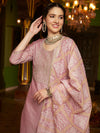 Coral Mistn Silk Blend Kurta Pant with Dupatta Set