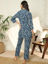 Ishya Blue Pure Cotton Co-ord Set with Top & Trousers