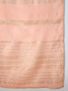 Peach Gleam Mirror Work Embroidered Cotton Kurta with Trousers & Dupatta