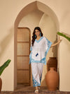Aara – Pure Cotton V-Neck Kaftan & Trousers Co-Ord Set - BANDIA