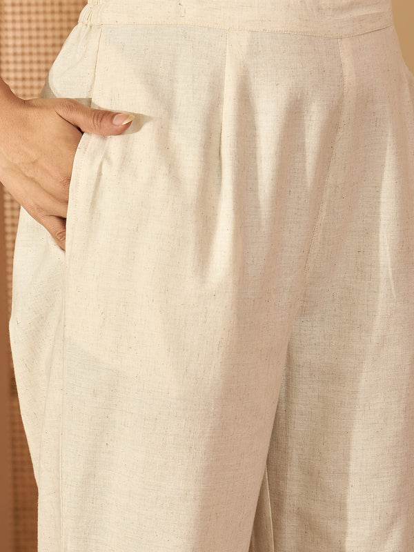 Abstract Printed Pure Cotton Wrap-On Tunic & Trouser Co-Ord Set