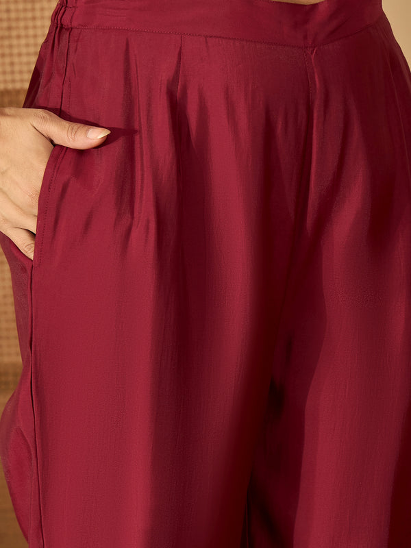 Ishara – Embroidered Tunic & Trouser Co-Ord Set with V-Neck Design