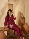 Ishara – Embroidered Tunic & Trouser Co-Ord Set with V-Neck Design