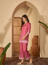 Amaira Roseglow – Floral Embroidered Pink & Cream Co-Ord Set
