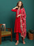 Scarlet Aura Embroidered Straight Kurta Pant with Dupatta Set