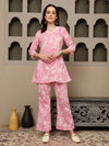 Nivara Floral Printed Cotton Tunic & Trousers Co-ord Set