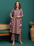 Amethyst Bloom Printed A-Line Kurta Pant with Dupatta Set