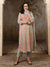 Neelika Floral Printed Blue Cotton Kurta with Trousers & Dupatta