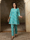 Aarini Printed Pure Cotton Tunic & Trousers Co-ord Set - BANDIA