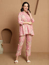 Pink Serenade Cotton Shirt & Trouser Co-Ord Set
