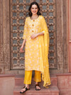 Sunshine BloomFloral Printed Kurta Pant with Dupatta Set Ethnic Wear for Women