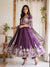 Purple Bloom – Printed Anarkali Kurta Pant with Dupatta Set