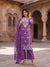 Royal Lavender – Embroidered Straight Kurta Pant with Dupatta Set