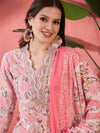Embroidered Kurta & Trousers With Dupatta Kurta Set