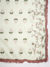 Sand Petal Beige Floral Printed Cotton Kurta with Pyjama & Dupatta