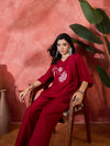 Scarlet Muse Floral Embroidered Tunic with Trousers Co-Ord Set