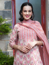 Ethnic Motifs Printed Gotta Patti Pure Cotton Kurta & Trouser With Dupatta