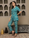 Myra Printed Pure Cotton Tunic & Trousers Co-ord Set