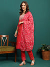 Roselle Grace Embroidered Silk Kurta Pant Dupatta Set
