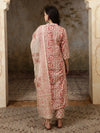 Amaira Floral Printed Straight Pure Cotton Kurta Set with Trousers & Dupatta - BANDIA