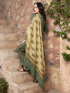 Verdant Bloom Green Floral Printed Kurta Pant with Dupatta Set Elegant Ethnic Wear for Women
