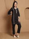 Noir Dots Cotton Printed Shirt & Trouser Co-Ord Set