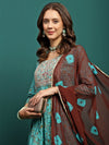 Blue Mirage Printed Cotton Kurta Set