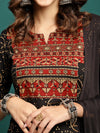 Petal Path Printed Straight Kurta With Trouser & Dupatta Set