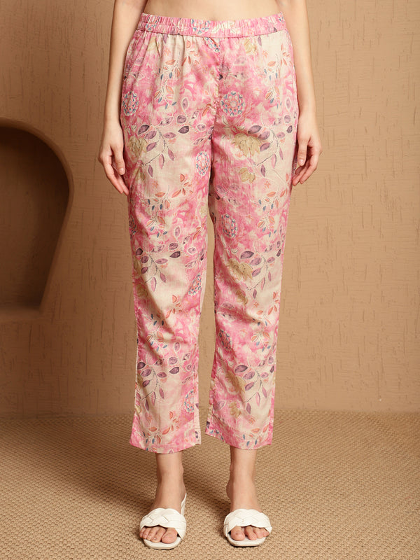 Pink Serenade Cotton Shirt & Trouser Co-Ord Set