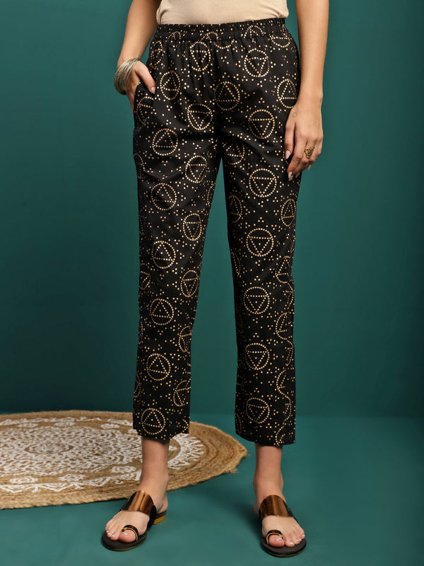 Petal Path Printed Straight Kurta With Trouser & Dupatta Set