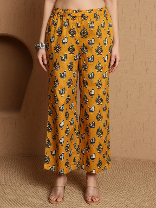 Abstract Printed Pure Cotton Tunic & Trousers Co-ord Set - BANDIA