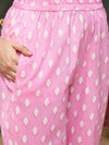 Rose Mirage Floral Printed Kurta Pant Dupatta Set
