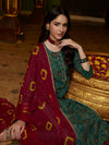Green Ethnic Motifs Printed Gotta Patti Straight Kurta & Trouser With Dupatta