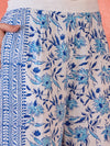 Indira Block Printed Pure Cotton Top with Trouser Co-ord Set