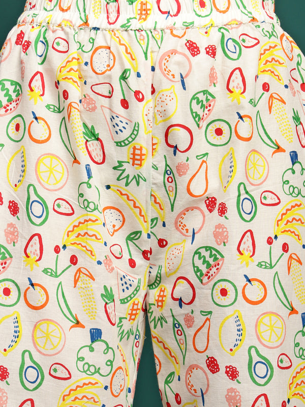 Citrus Bloom Fruit Printed Co-Ord Set