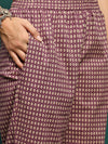 Amethyst Bloom Printed A-Line Kurta Pant with Dupatta Set