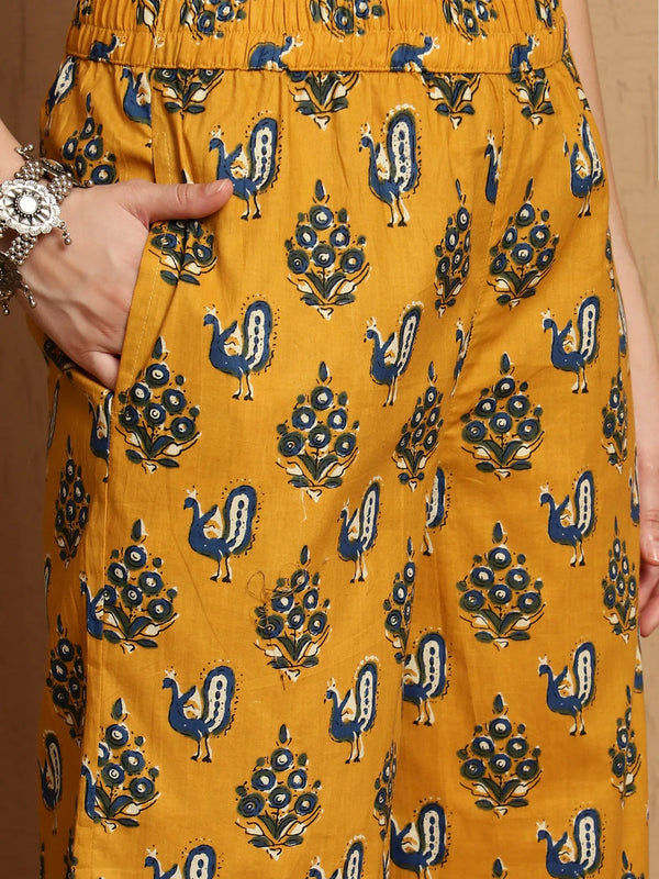 Abstract Printed Pure Cotton Tunic & Trousers Co-ord Set - BANDIA