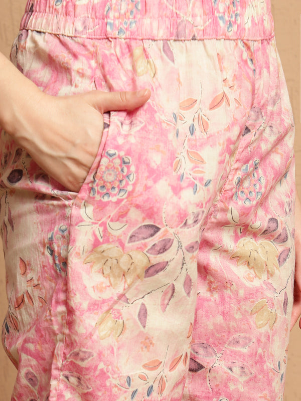 Pink Serenade Cotton Shirt & Trouser Co-Ord Set